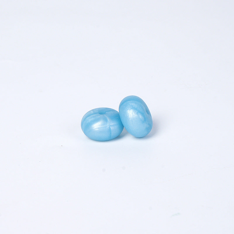 Spot 14mm Small Abacus Beads Food Grade Silicone Beads DIY Men's and Women's Jewelry Necklaces Oval Beads Wholesale