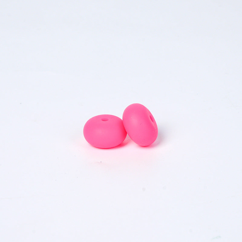 Spot 14mm Small Abacus Beads Food Grade Silicone Beads DIY Men's and Women's Jewelry Necklaces Oval Beads Wholesale