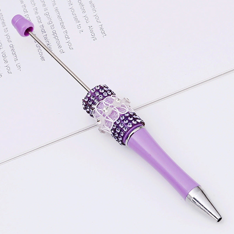 DIY diamond bead pen creative butterfly mesh yarn handmade sticker diamond bead pen, girl heart ballpoint pen spot wholesale