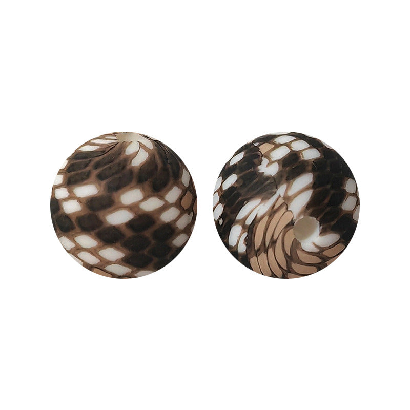 15mm silicone beads water transfer beads DIY jewelry bead pen loose beads wholesale