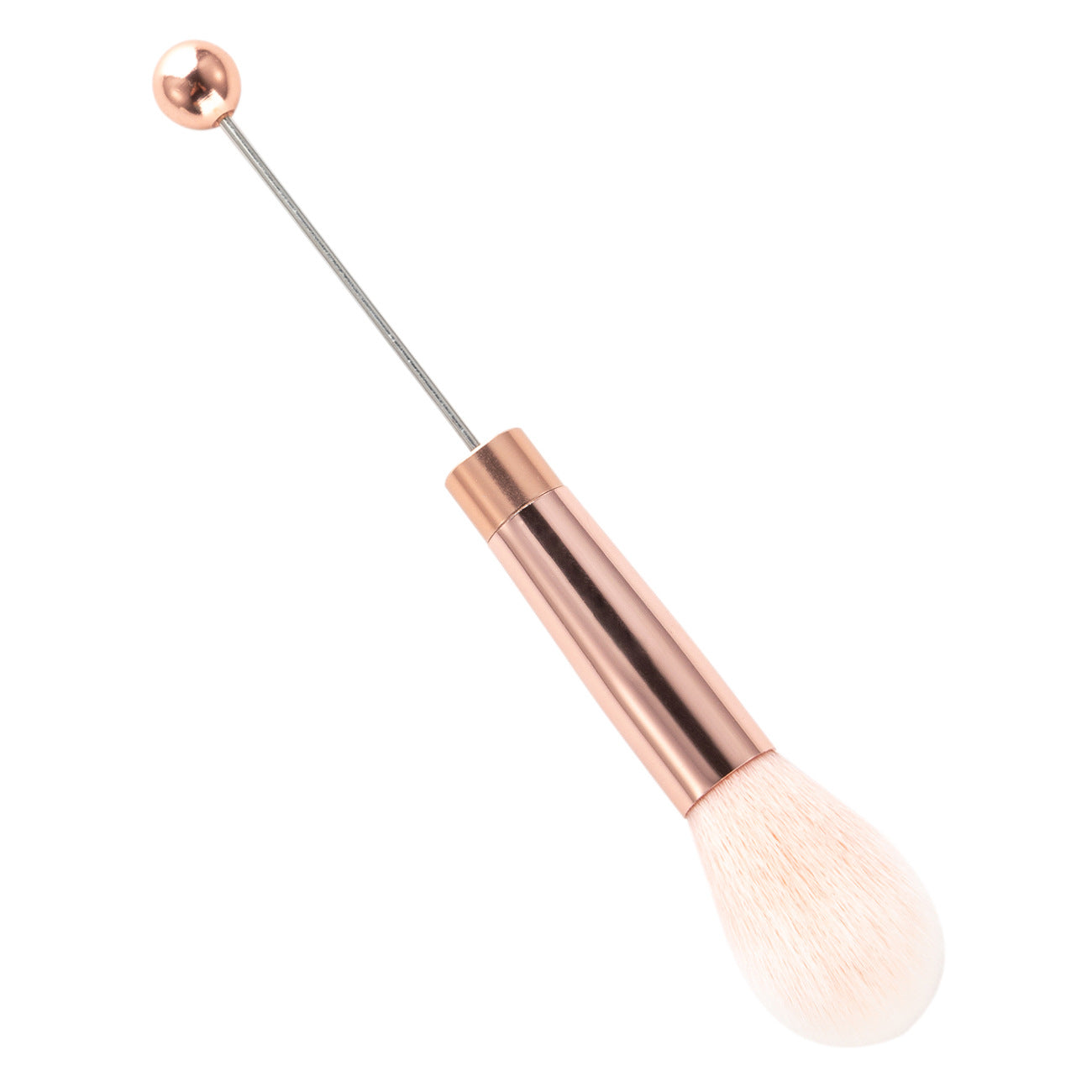 DIY metal handle string beads makeup brush set, concealer brush, eyeshadow brush, eyebrow brush, makeup, makeup tools wholesale