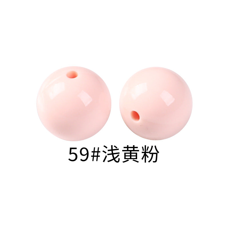 15mm Spot Glossy Silicone Beads Round Loose Beads DIY Jewelry Smooth Oil Injection Silicone Beads Mixed Color Beads
