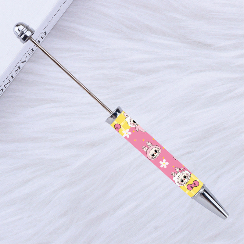 DIY Labu bead pen, inspirational encouragement praise cartoon character pattern printing bead pen Moe grain pen spot