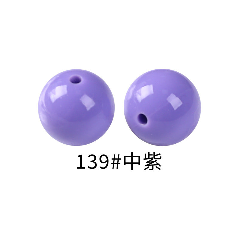 15mm Spot Glossy Silicone Beads Round Loose Beads DIY Jewelry Smooth Oil Injection Silicone Beads Mixed Color Beads #51-68