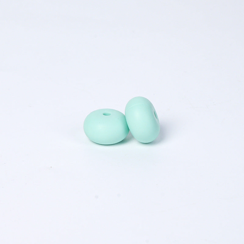 Spot 14mm Small Abacus Beads Food Grade Silicone Beads DIY Men's and Women's Jewelry Necklaces Oval Beads Wholesale