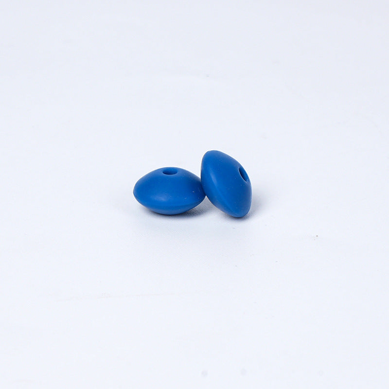 Spot Silicone Beads European and American Jewelry 12mm Small Beads DIY Necklace Beaded Oval Lentil Loose Beads Wholesale #51-100