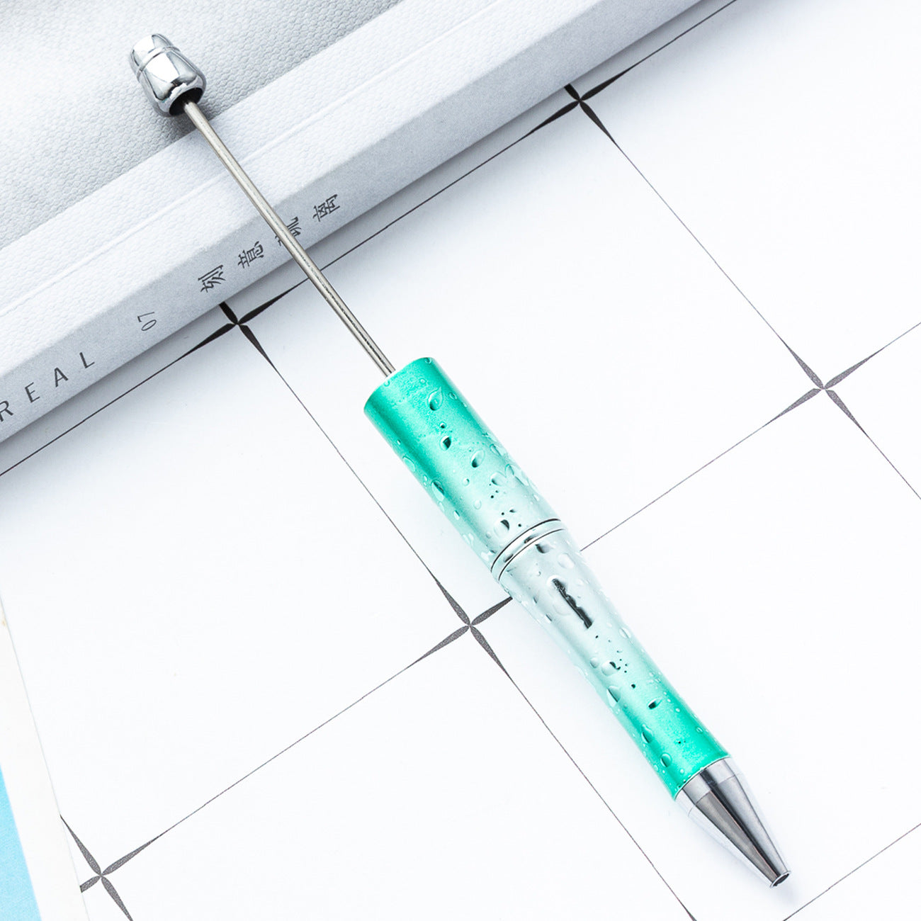 New DIY starry sky bead pen UV electroplating beaded ballpoint pen starry sky sequins gradual change bead pen manufacturers wholesale