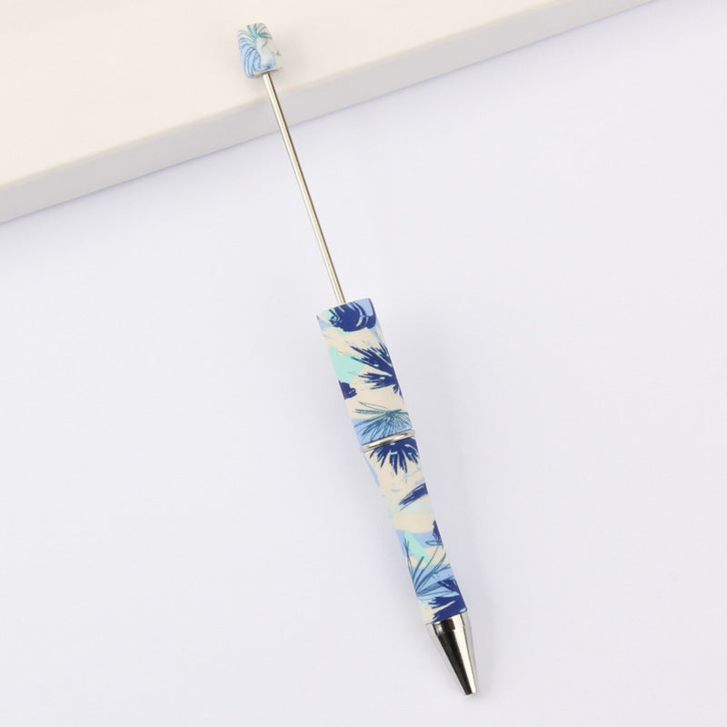 DIY bead pen printing pattern creative plastic beading puzzle leopard print floral cow tiger pattern bead pen wholesale