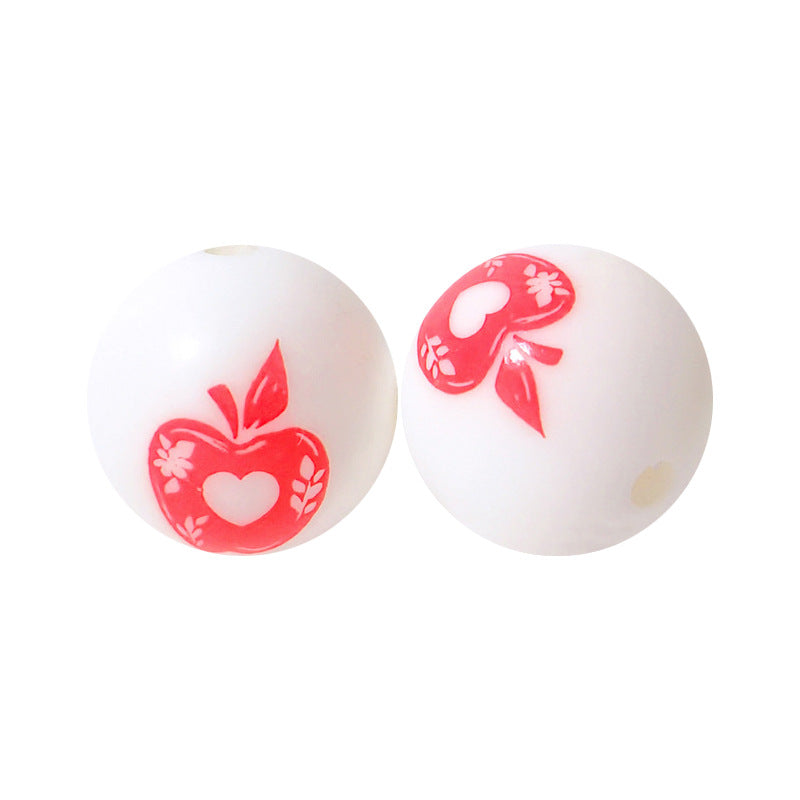 15mm Silicone Beads Water Transfer Beads DIY Jewelry Bead Pen Loose Beads Wholesale #101-150