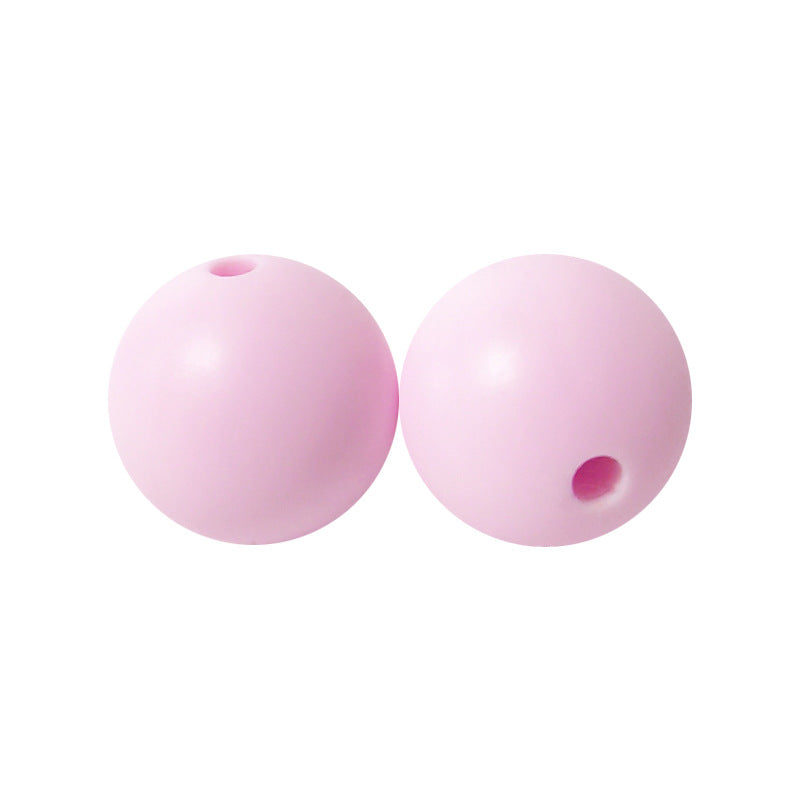 9 Mm Food Grade Silicone Beads Colored Round Loose Beads Handmade DIY Beaded Bracelet Pacifier Chain Accessories Spot Wholesale #51-98