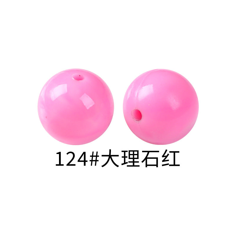 15mm Spot Glossy Silicone Beads Round Loose Beads DIY Jewelry Smooth Oil Injection Silicone Beads Mixed Color Beads