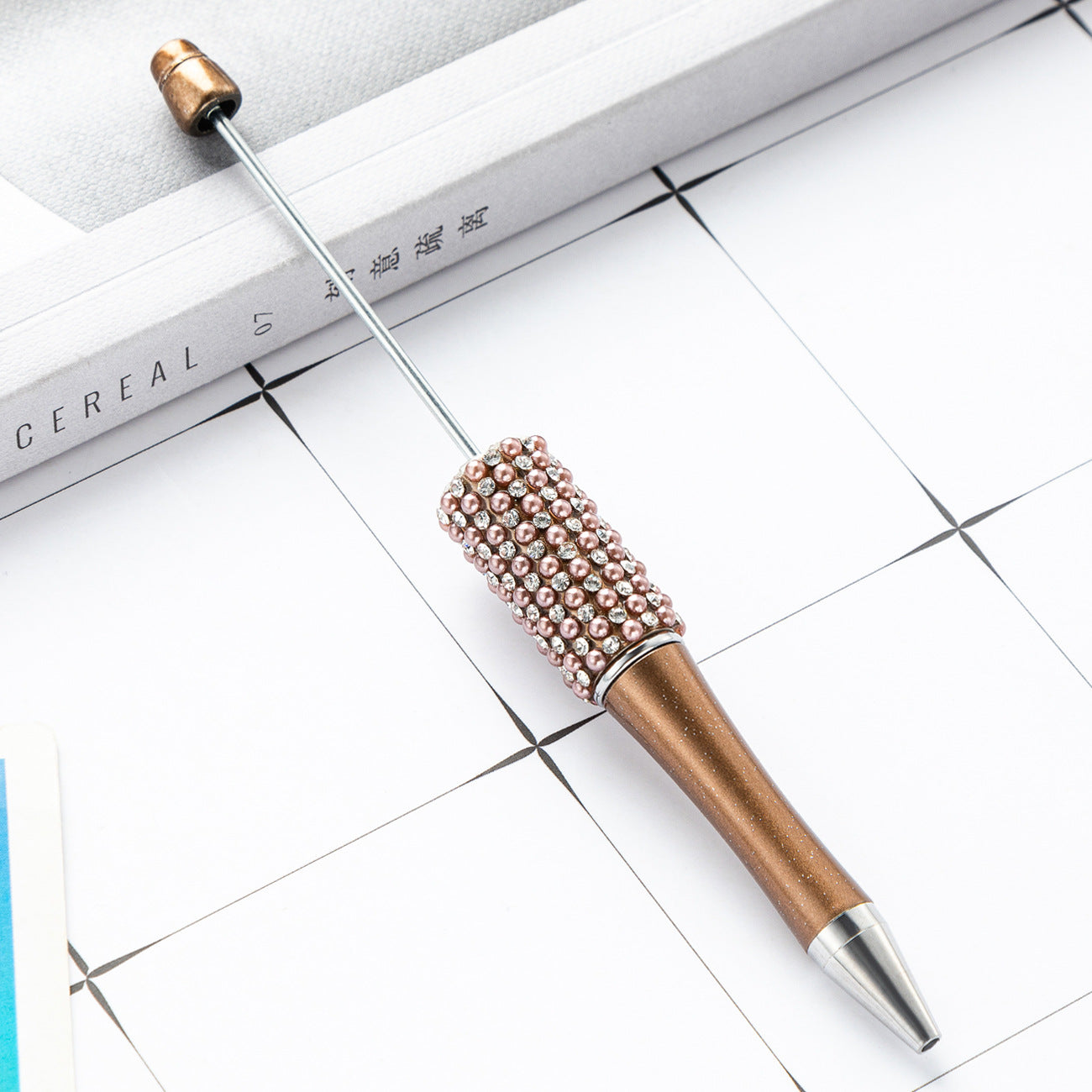 New diamond bead pen spot wholesale creative hand sticker diamond bead pen multi-color bag diamond ballpoint pen