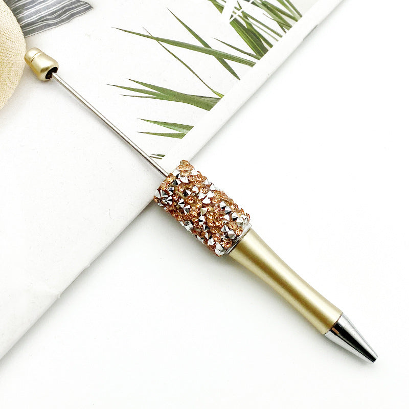 DIY random diamond bead pen cross-border hot-selling hand-worn beads diamond pen beadedpen plastic ballpoint pen