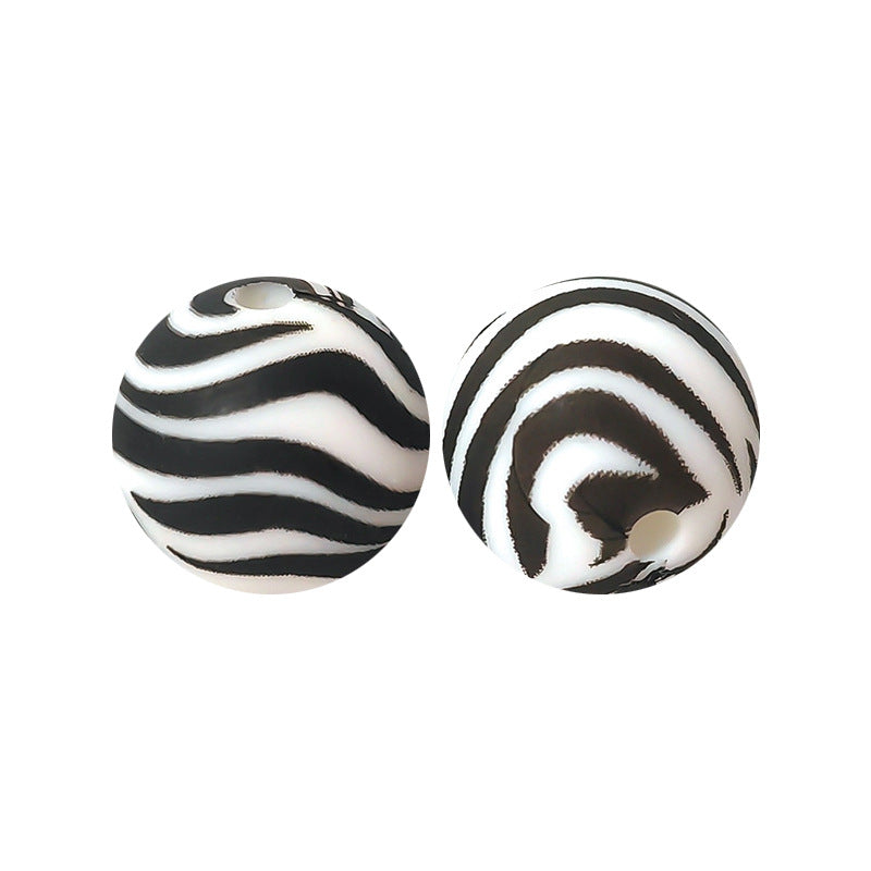 15mm silicone beads water transfer beads DIY jewelry bead pen loose beads wholesale