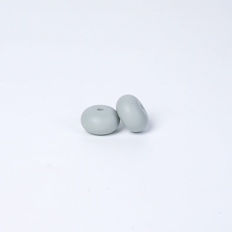 Spot 14mm Small Abacus Beads Food Grade Silicone Beads DIY Men's and Women's Jewelry Necklaces Oval Beads Wholesale