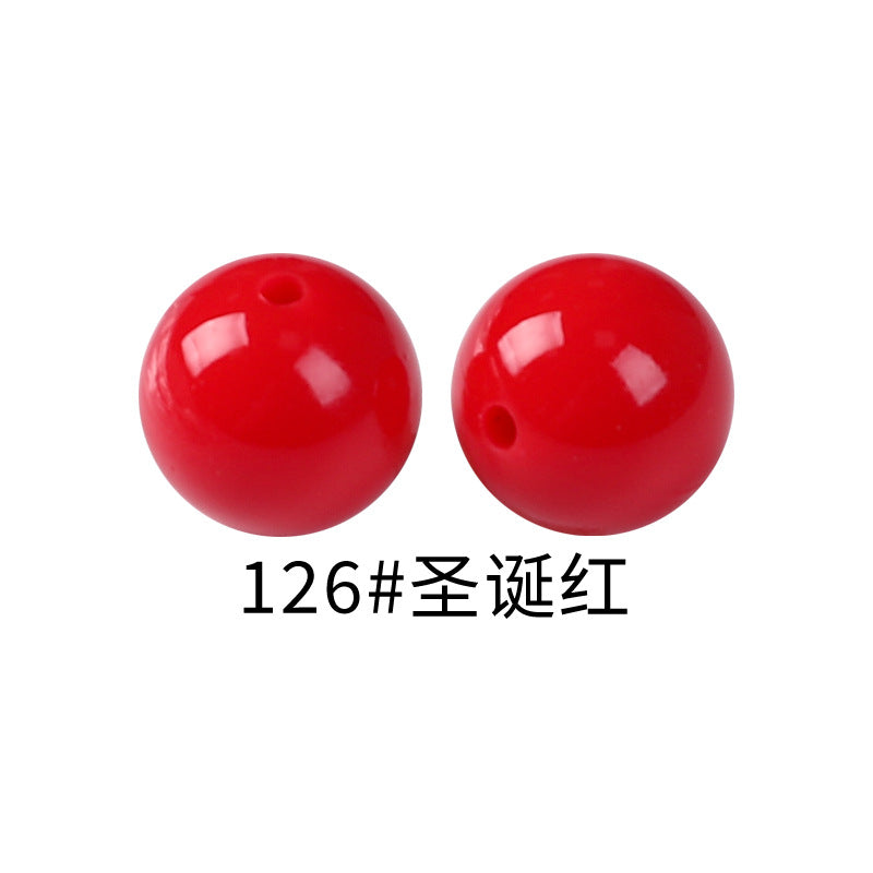 15mm Spot Glossy Silicone Beads Round Loose Beads DIY Jewelry Smooth Oil Injection Silicone Beads Mixed Color Beads