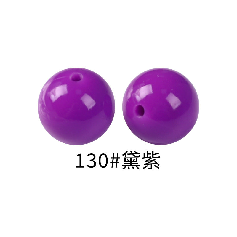 15mm Spot Glossy Silicone Beads Round Loose Beads DIY Jewelry Smooth Oil Injection Silicone Beads Mixed Color Beads #51-68