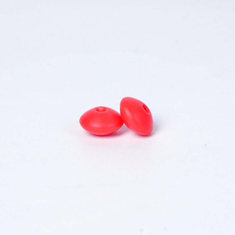 Spot Silicone Beads European and American Jewelry 12mm Small Beads DIY Necklace Beaded Oval Lentil Loose Beads Wholesale #101-137