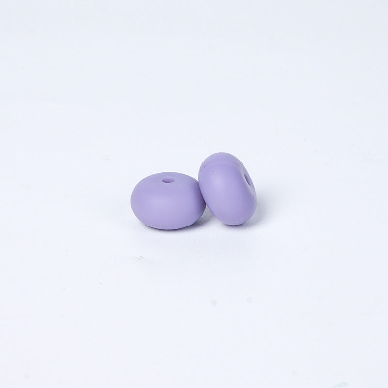 Spot 14mm Small Abacus Beads Food Grade Silicone Beads DIY Men's and Women's Jewelry Necklaces Oval Beads Wholesale #51-93