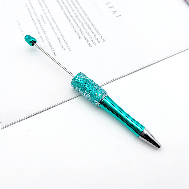 Electroplated sugar drill bead pen, new DIY spinning ballpoint pen, manual patch Gypsy star drill pen manufacturer wholesale