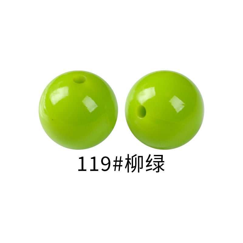 15mm Spot Glossy Silicone Beads Round Loose Beads DIY Jewelry Smooth Oil Injection Silicone Beads Mixed Color Beads