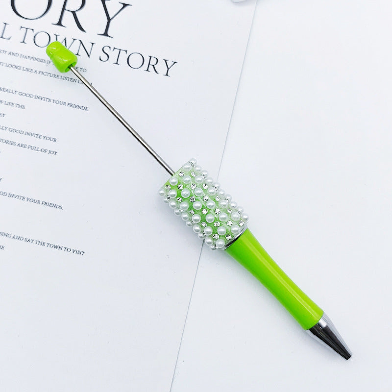 DIY Pearl Diamond Bead Pen Hand Sticker Diamond Ballpoint Pen Flash Diamond Pearl Diamond Beadedpen Spot Wholesale