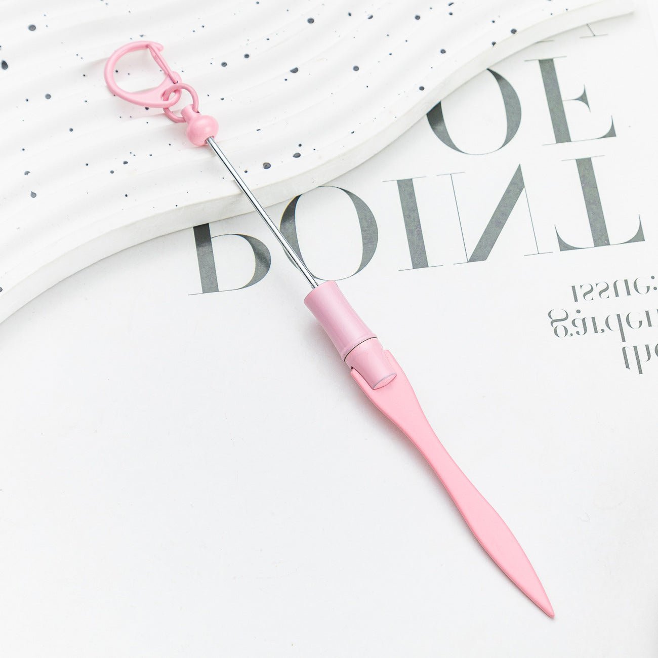 Spot DIY beaded letter opener multi-functional metal paper cutter keychain outdoor portable letter opener wholesale