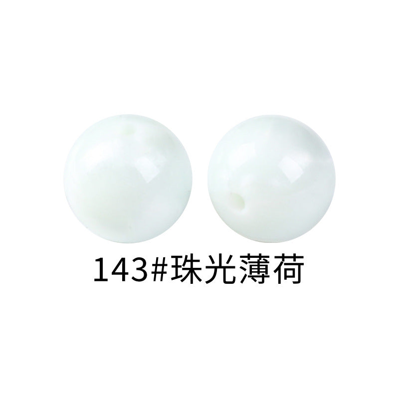 15mm Spot Glossy Silicone Beads Round Loose Beads DIY Jewelry Smooth Oil Injection Silicone Beads Mixed Color Beads #51-68