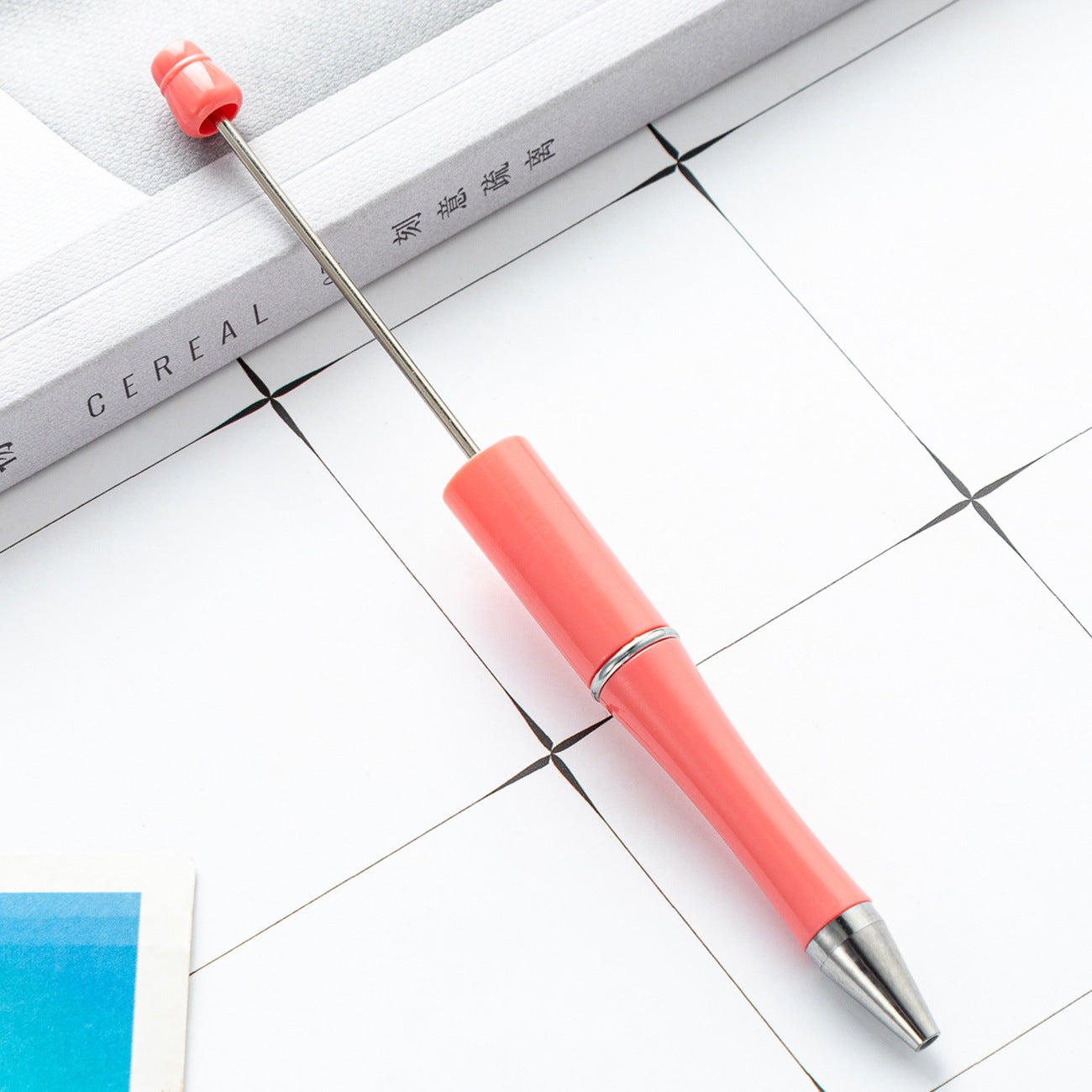 Bead pen, spot wholesale creative DIY plastic bead pen ballpoint pen printable plastic bead pen