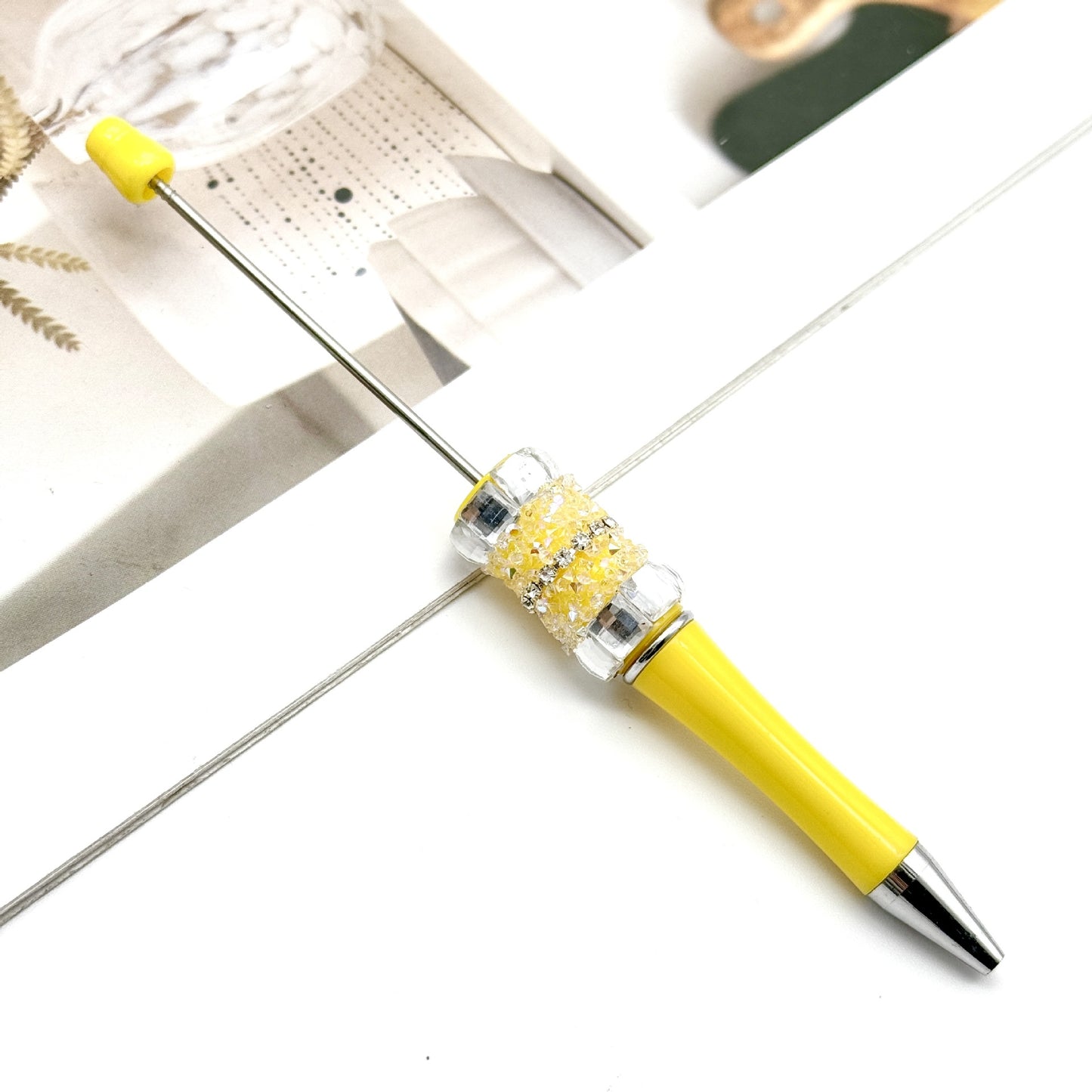 New DIY sugar bead pen, large sugar cube diamond sugar rhinestone heavy industry ballpoint pen premium advertising gift pen