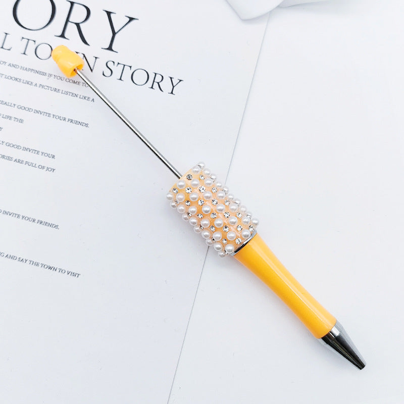 DIY Pearl Diamond Bead Pen Hand Sticker Diamond Ballpoint Pen Flash Diamond Pearl Diamond Beadedpen Spot Wholesale