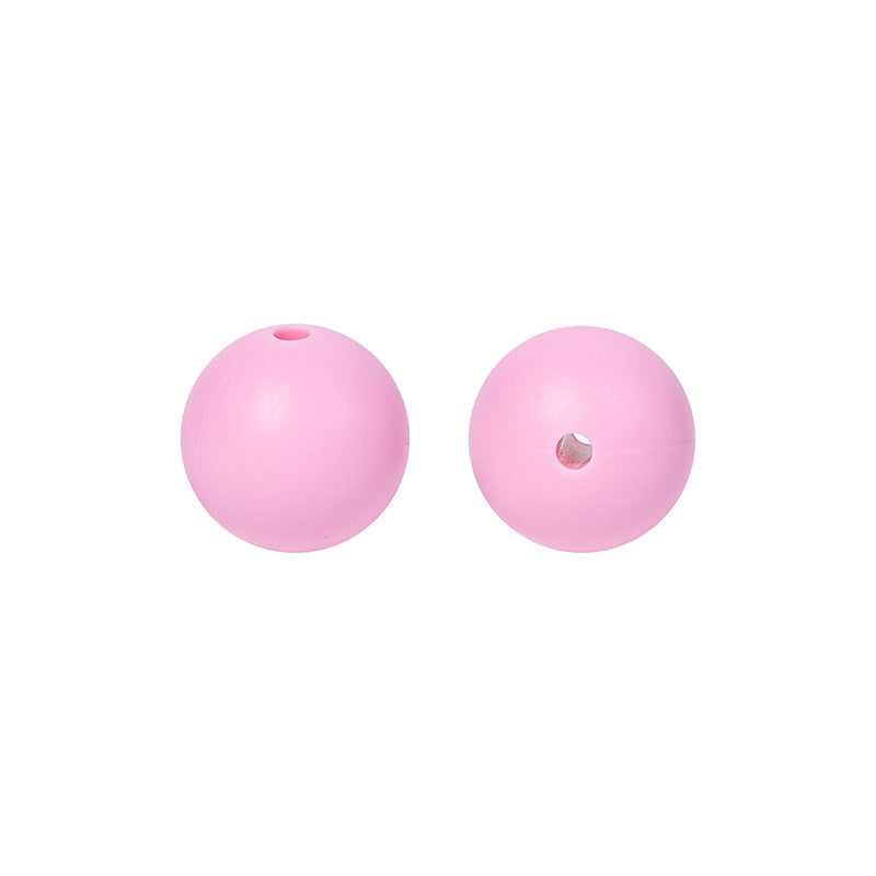 9 Mm Food Grade Silicone Beads Colored Round Loose Beads Handmade DIY Beaded Bracelet Pacifier Chain Accessories Spot Wholesale #51-98