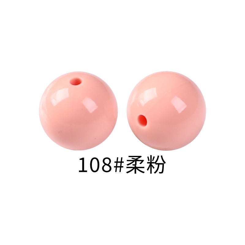 15mm Spot Glossy Silicone Beads Round Loose Beads DIY Jewelry Smooth Oil Injection Silicone Beads Mixed Color Beads