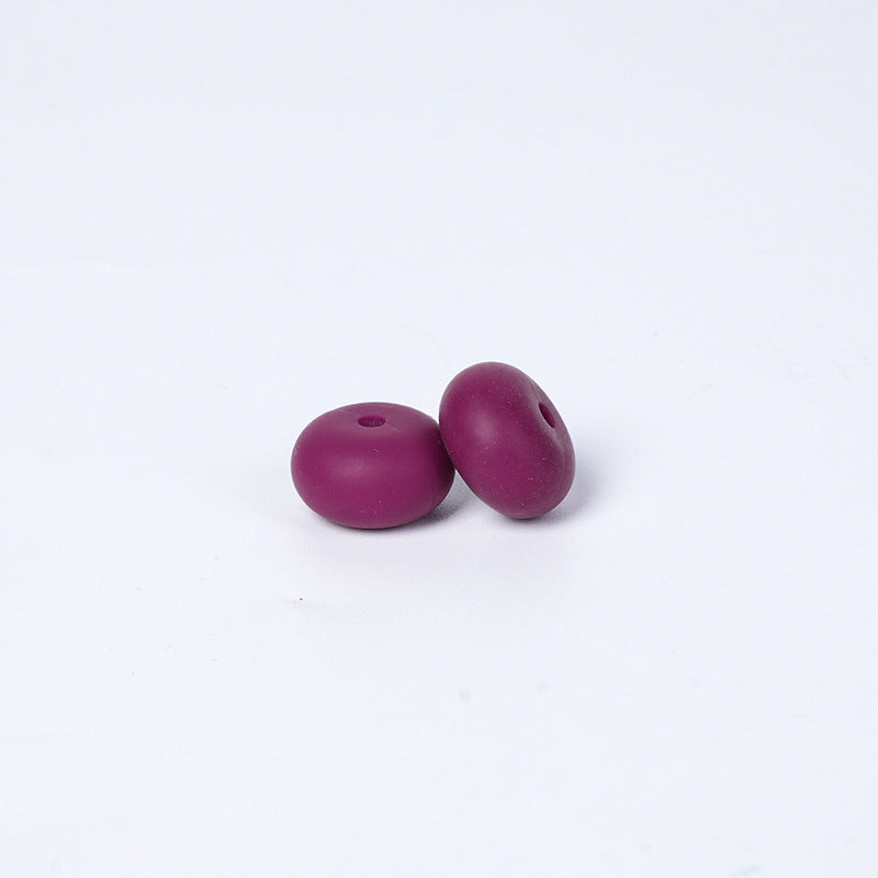 Spot 14mm Small Abacus Beads Food Grade Silicone Beads DIY Men's and Women's Jewelry Necklaces Oval Beads Wholesale #51-93