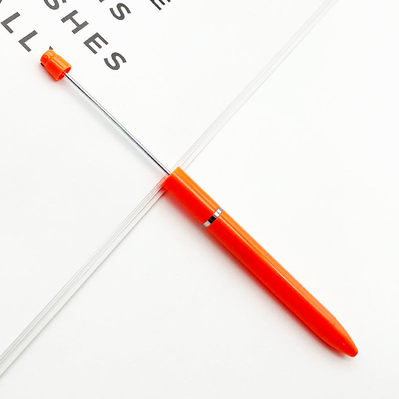 Long bead pen DIY handmade beaded plastic ballpoint pen, creative and personalized long bead string gift pen wholesale