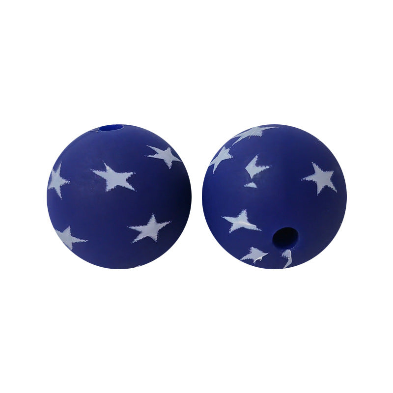 15mm Silicone Beads Water Transfer Beads DIY Jewelry Bead Pen Loose Beads Wholesale #101-150