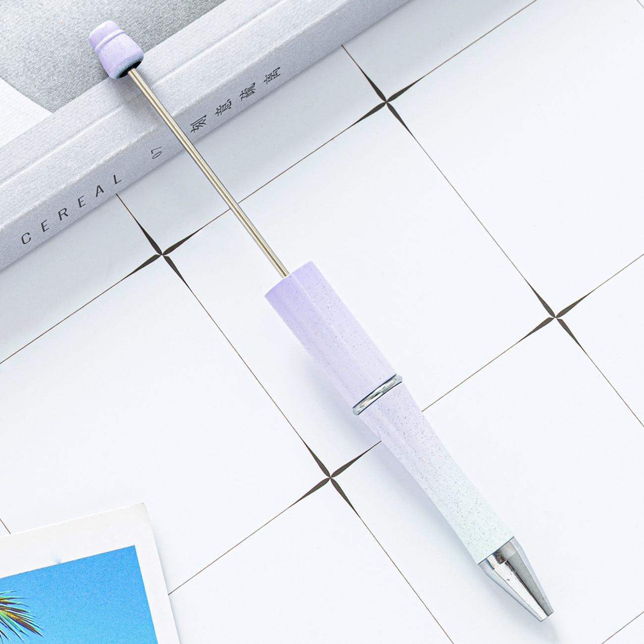 Bead pen, spot wholesale creative DIY plastic bead pen ballpoint pen printable plastic bead pen