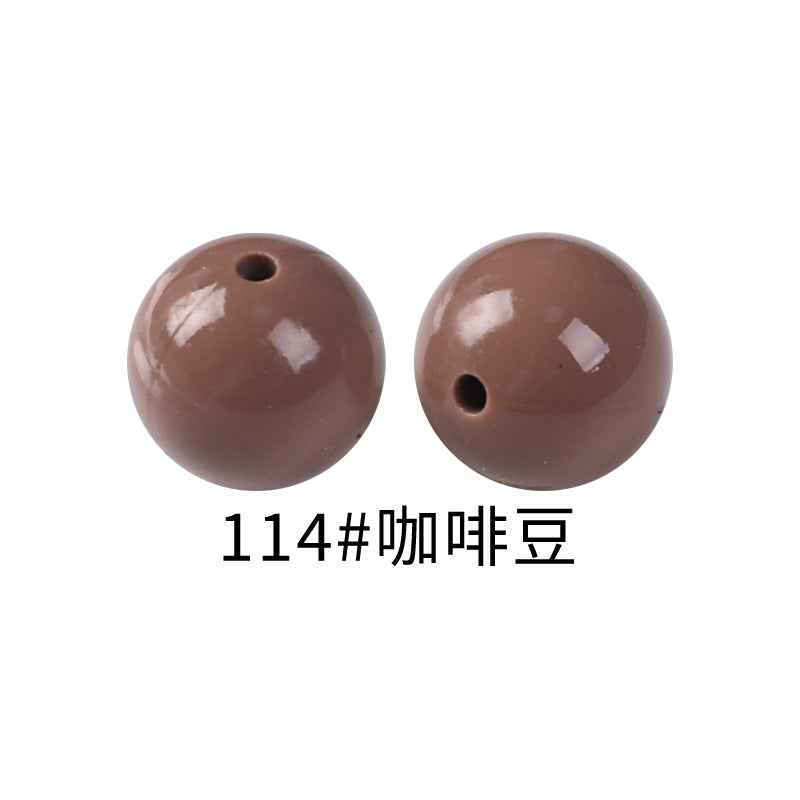 15mm Spot Glossy Silicone Beads Round Loose Beads DIY Jewelry Smooth Oil Injection Silicone Beads Mixed Color Beads