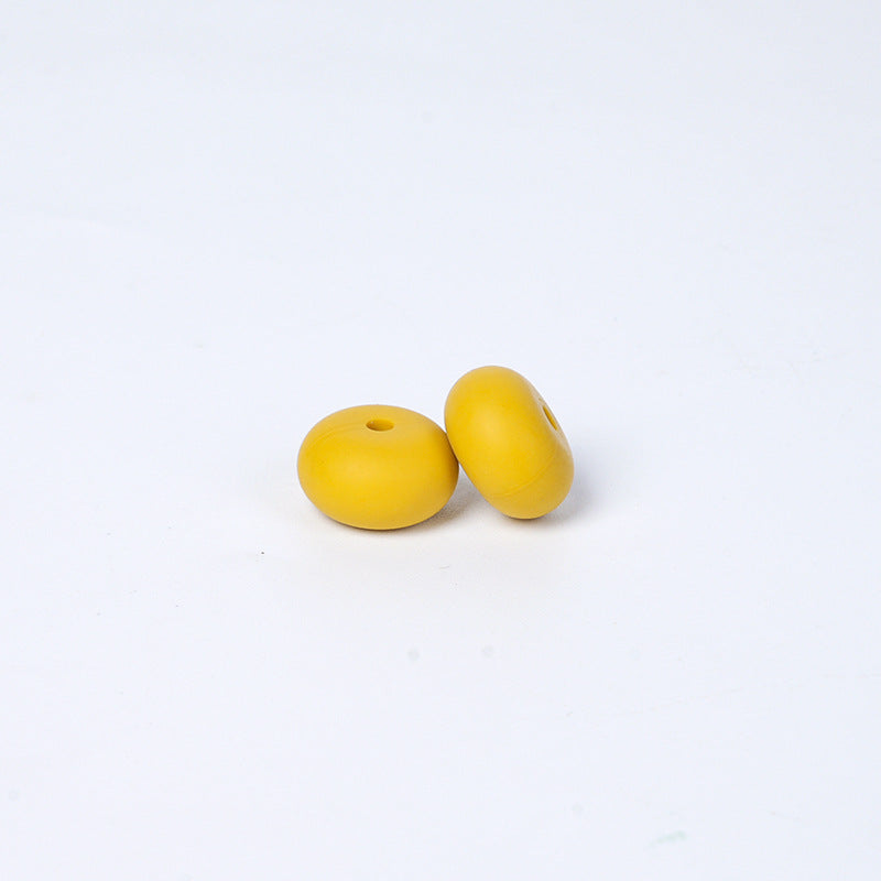 Spot 14mm Small Abacus Beads Food Grade Silicone Beads DIY Men's and Women's Jewelry Necklaces Oval Beads Wholesale #51-93