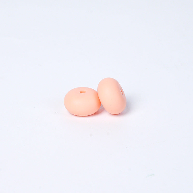 Spot 14mm Small Abacus Beads Food Grade Silicone Beads DIY Men's and Women's Jewelry Necklaces Oval Beads Wholesale