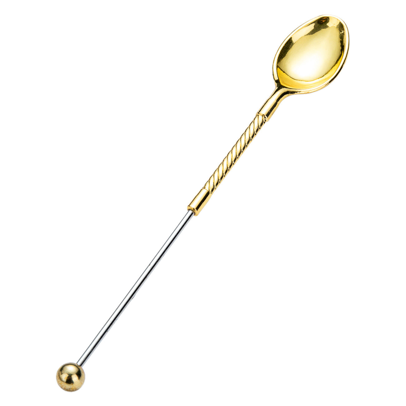 DIY beaded spoon simple coffee spoon cup stirring spoon creative fashion long handle spoon gift spoon dessert spoon