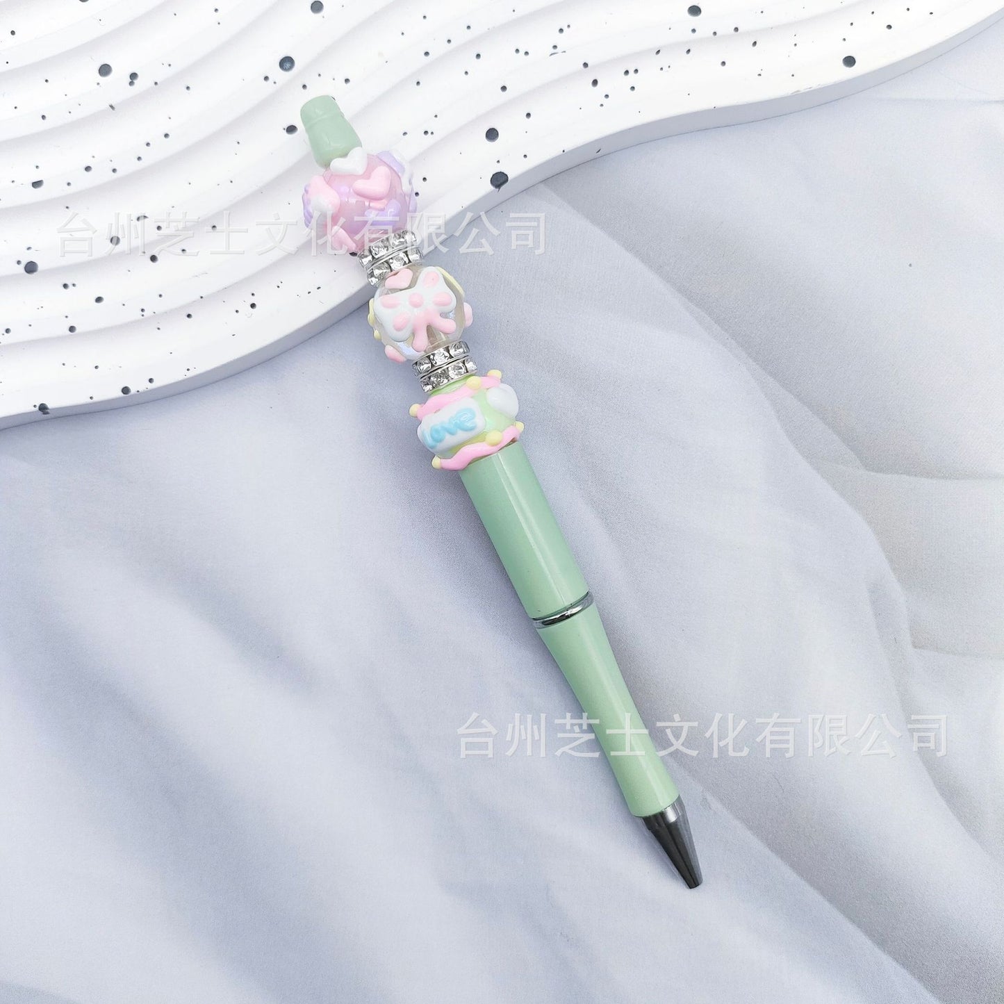 Dopamine magic wand ballpoint pen DIY finished product beading bead pen ins cartoon pink live stream blind box Moe pen