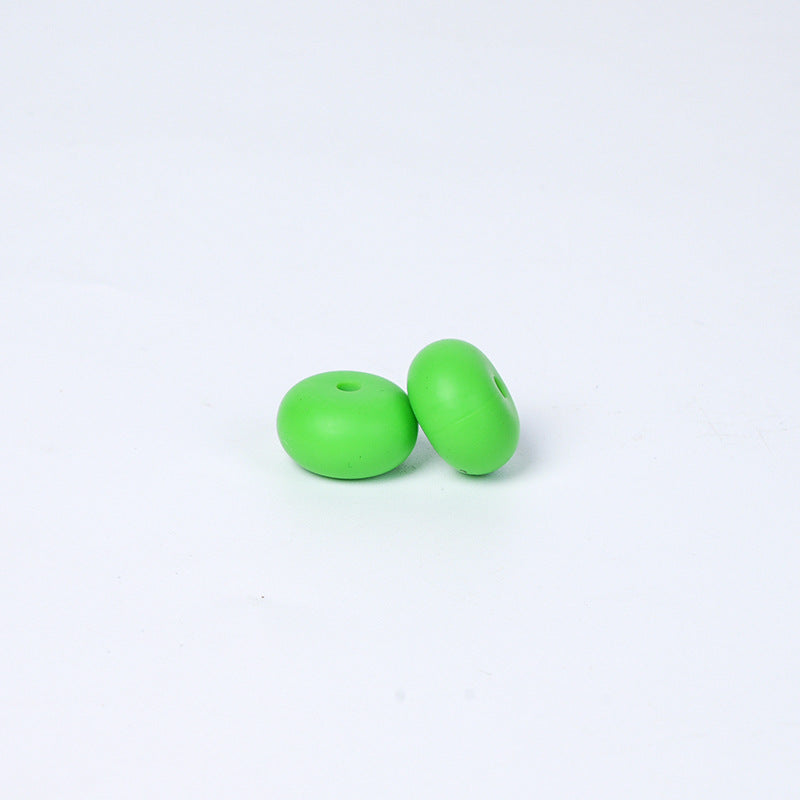 Spot 14mm Small Abacus Beads Food Grade Silicone Beads DIY Men's and Women's Jewelry Necklaces Oval Beads Wholesale #51-93