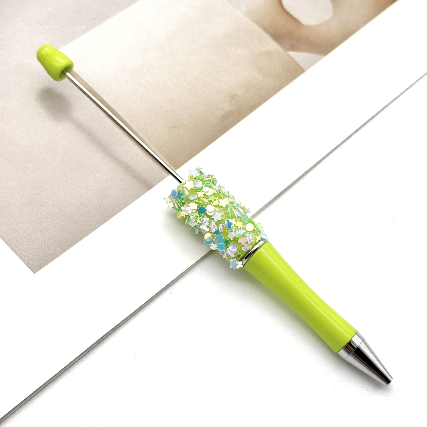 DIY Little Star Ball Pen, Shiny Sequin Star Ball Pen Handmade Patch Cute Ball Pen Spot