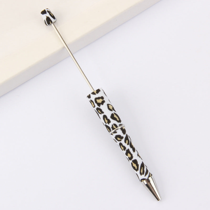 DIY bead pen printing pattern creative plastic beading puzzle leopard print floral cow tiger pattern bead pen wholesale