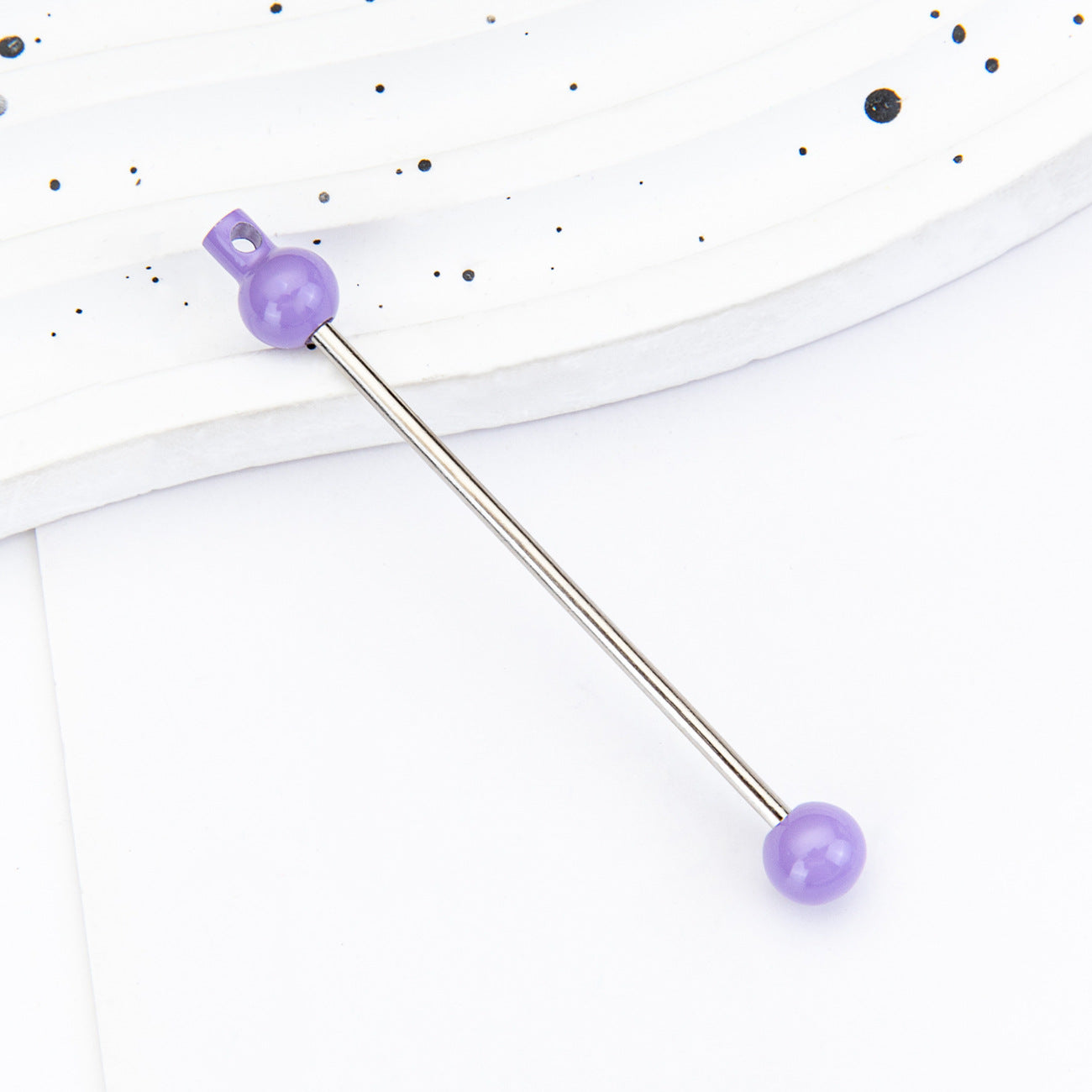 New DIY beaded pole, creative handmade beaded keychain accessories pendant pole metal beaded pole