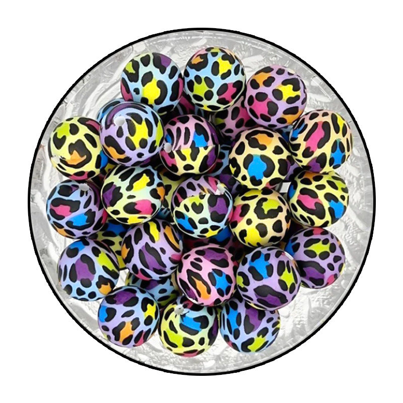 15mm Silicone Beads Water Transfer Beads DIY Jewelry Bead Pen Loose Beads Wholesale #251-285