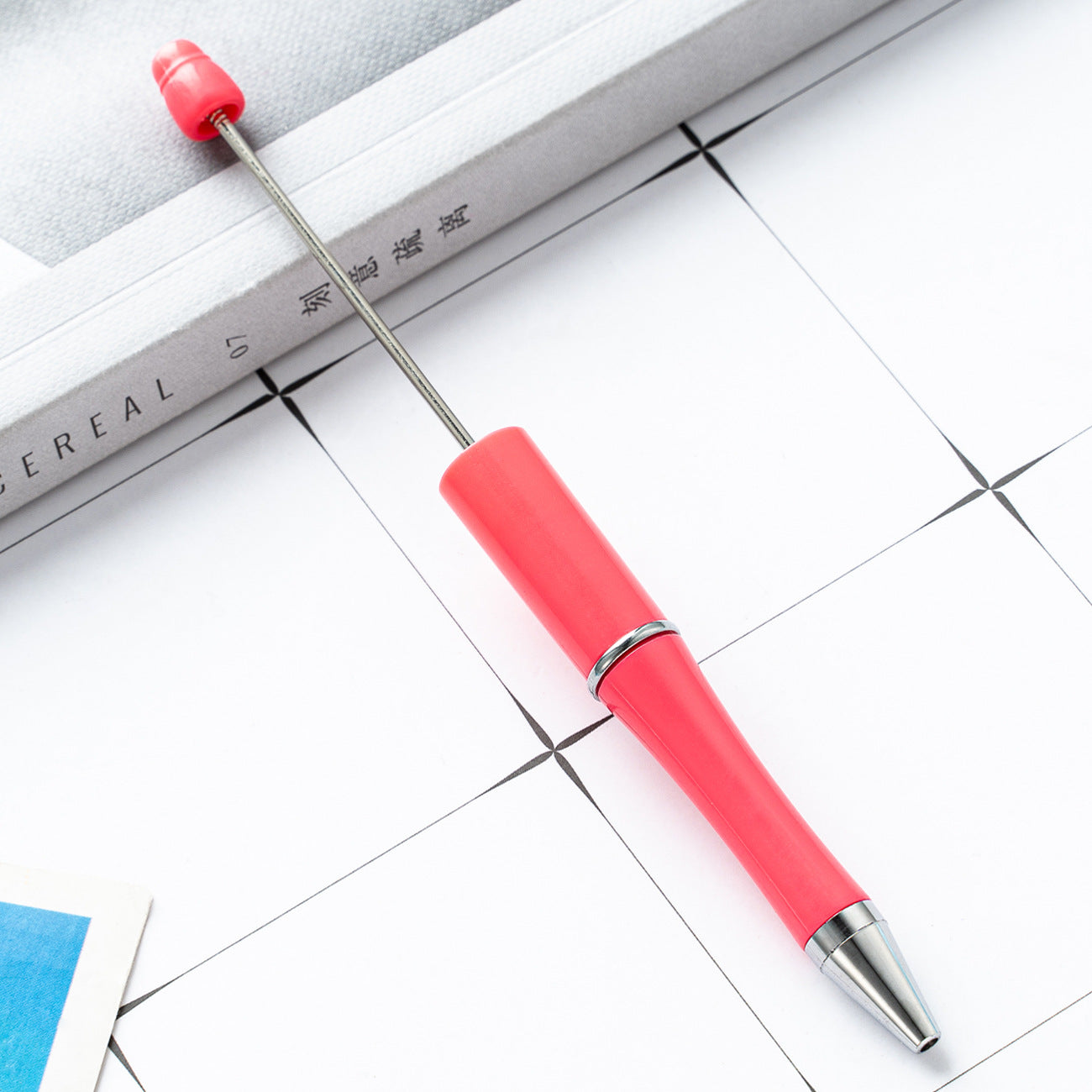 Bead pen, spot wholesale creative DIY plastic bead pen ballpoint pen printable plastic bead pen