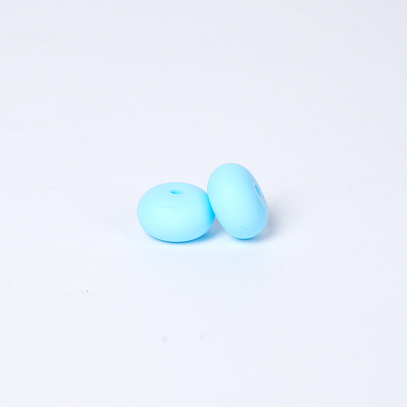 Spot 14mm Small Abacus Beads Food Grade Silicone Beads DIY Men's and Women's Jewelry Necklaces Oval Beads Wholesale #51-93