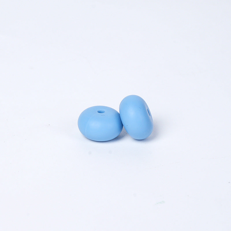 Spot 14mm Small Abacus Beads Food Grade Silicone Beads DIY Men's and Women's Jewelry Necklaces Oval Beads Wholesale #51-93